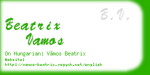 beatrix vamos business card